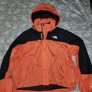 The North Face Men's Orange and Black Jacket